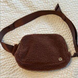 lululemon athletica Brown Fleece Crossbody Bag
